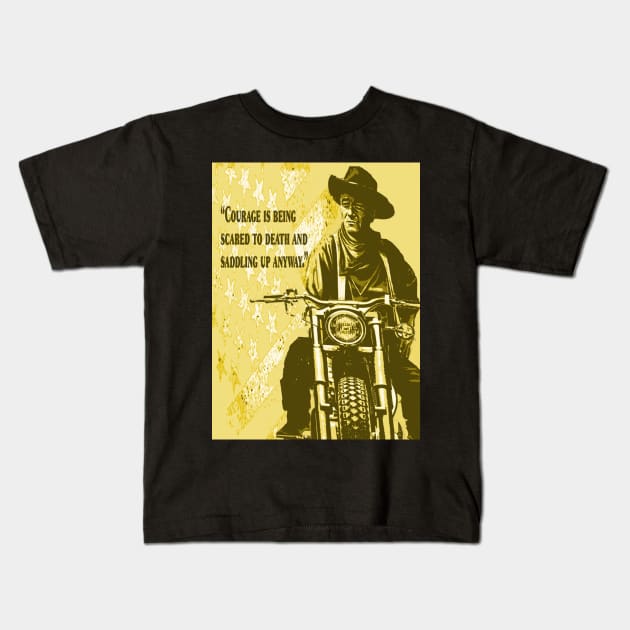 John_Wayne Kids T-Shirt by Anung